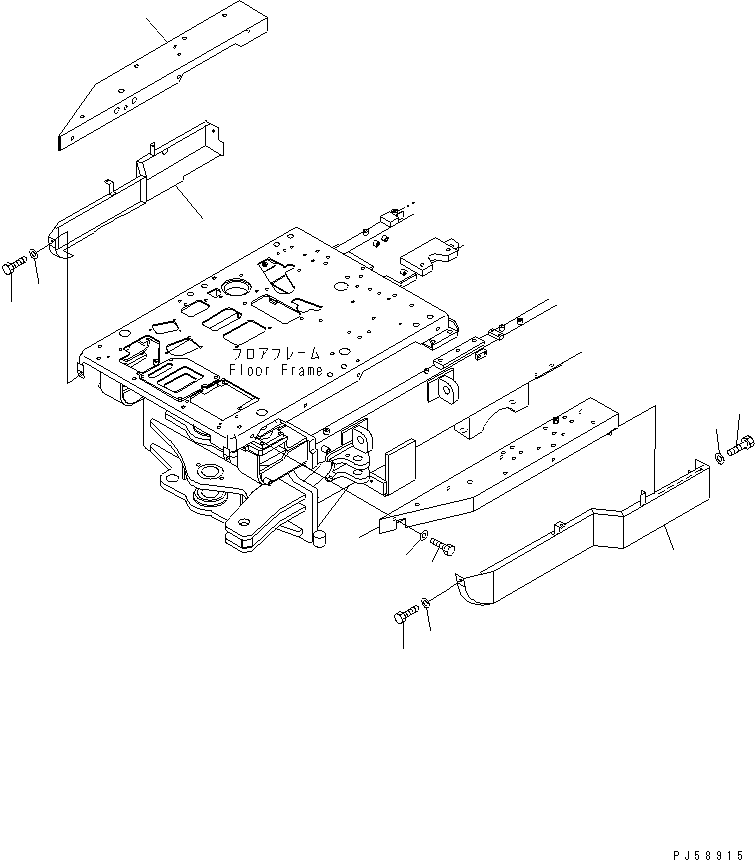 Крышка левая 23D-54-33210 KOMATSU