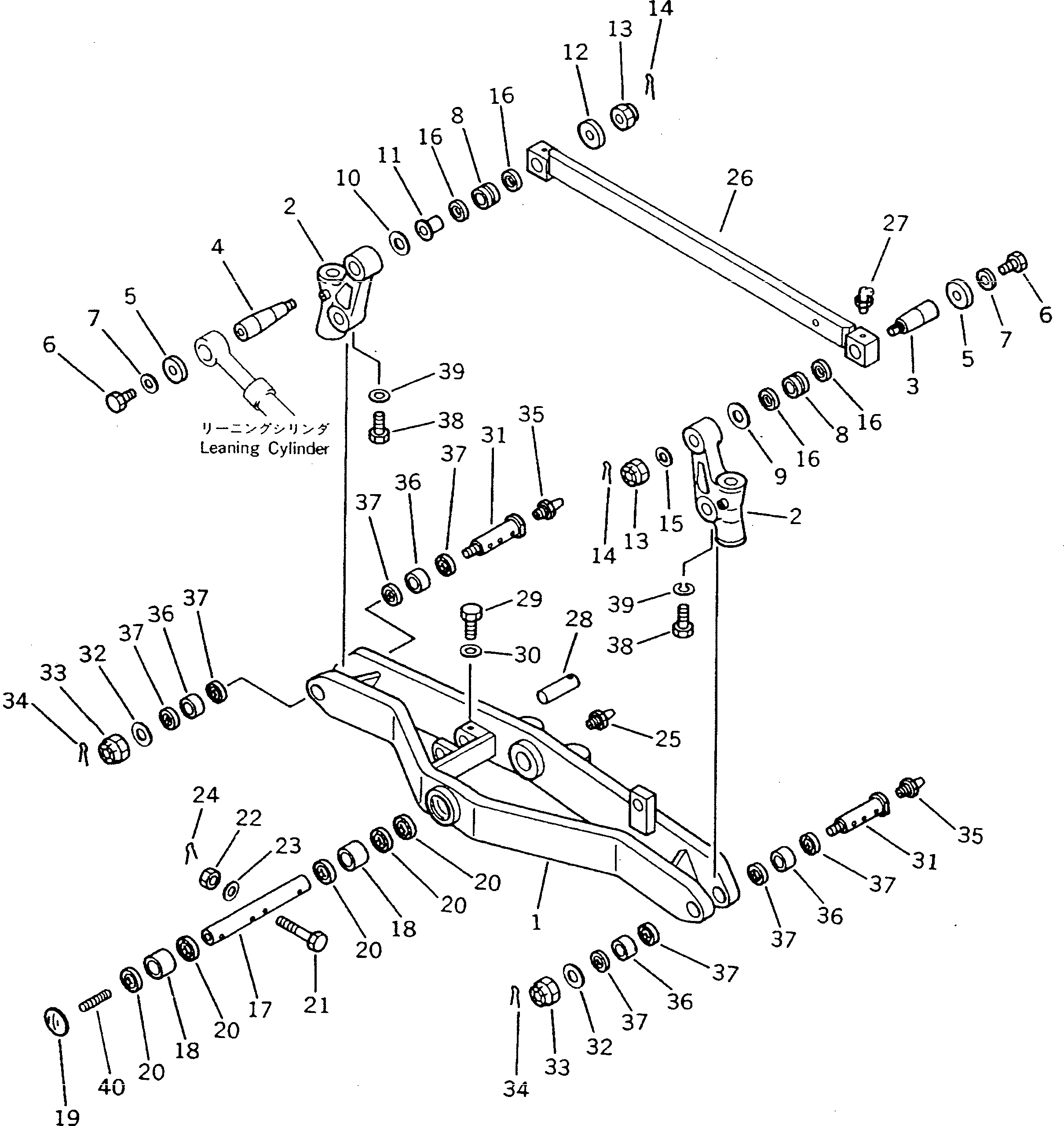 AXLE,FRONT 23A-27-11710 KOMATSU