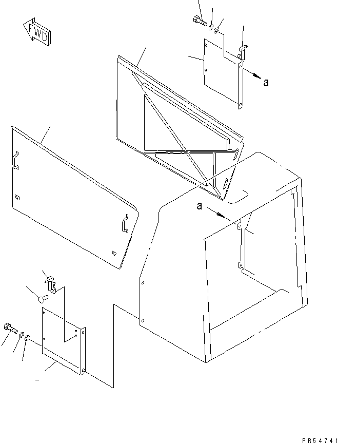 PLATE ASS'Y,R.H. (MODIFIED PART) 23A-54-16570 KOMATSU