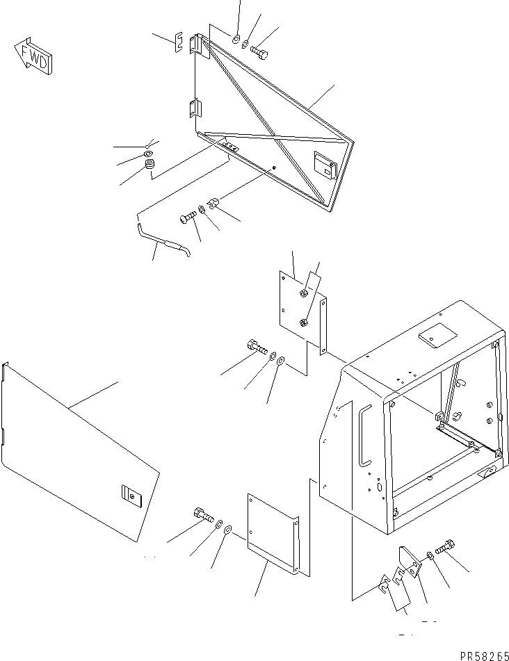 PLATE,LOWER¤ R.H. (MODIFIED PART) 23A-98-11240 KOMATSU