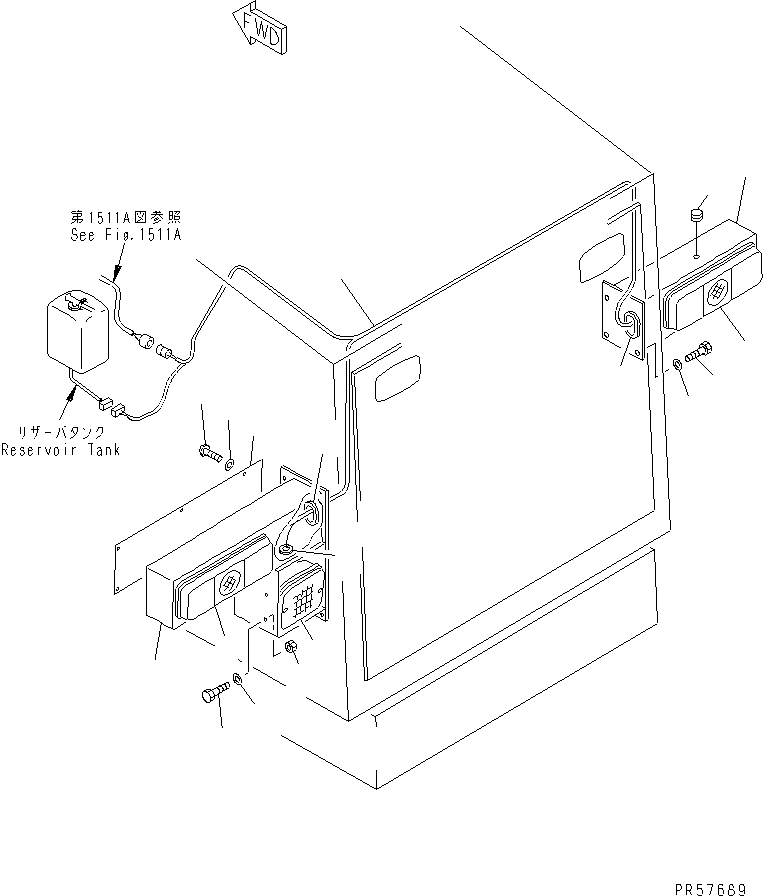 LENS,R.H. 237-06-13370 KOMATSU