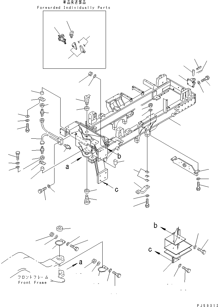 FRAME,(FOR 1-WAY TYPE) 23B-46-18012 KOMATSU