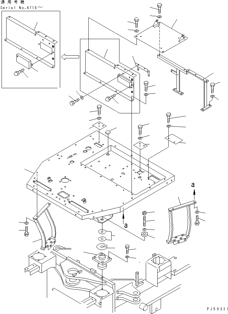 BRACKET,(MODIFIED PARTS) 23B-807-0052 KOMATSU