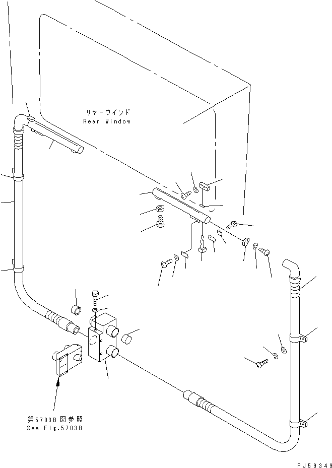 HOSE,L.H. 23B-807-2240 KOMATSU