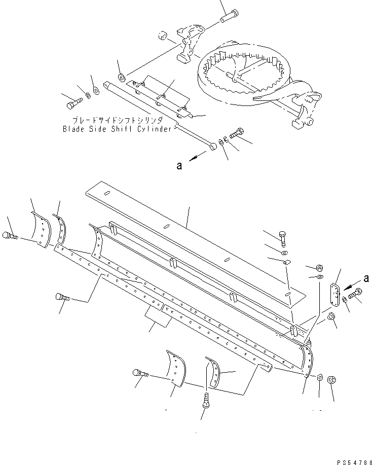 RAIL,UPPER (WELDED) 23B-70-12540 KOMATSU