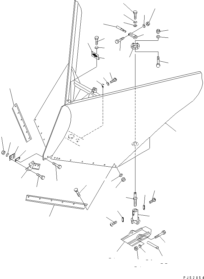 V-TYPE SNOW PLOW A. 23B-745-0010 KOMATSU