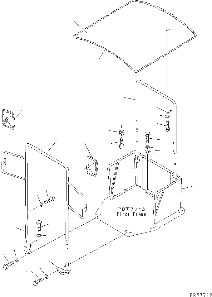 COLUMN,FRONT \0\23D-956-1110 KOMATSU