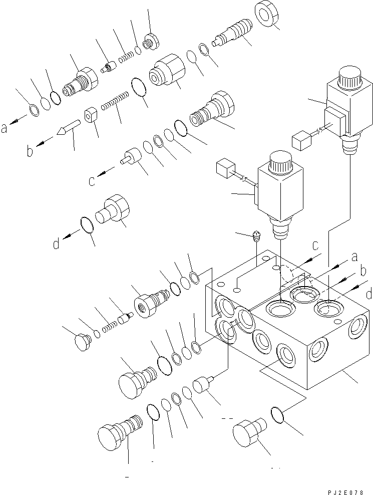 VALVE ASS'Y,PILOT CHECK 23B-61-43400 KOMATSU