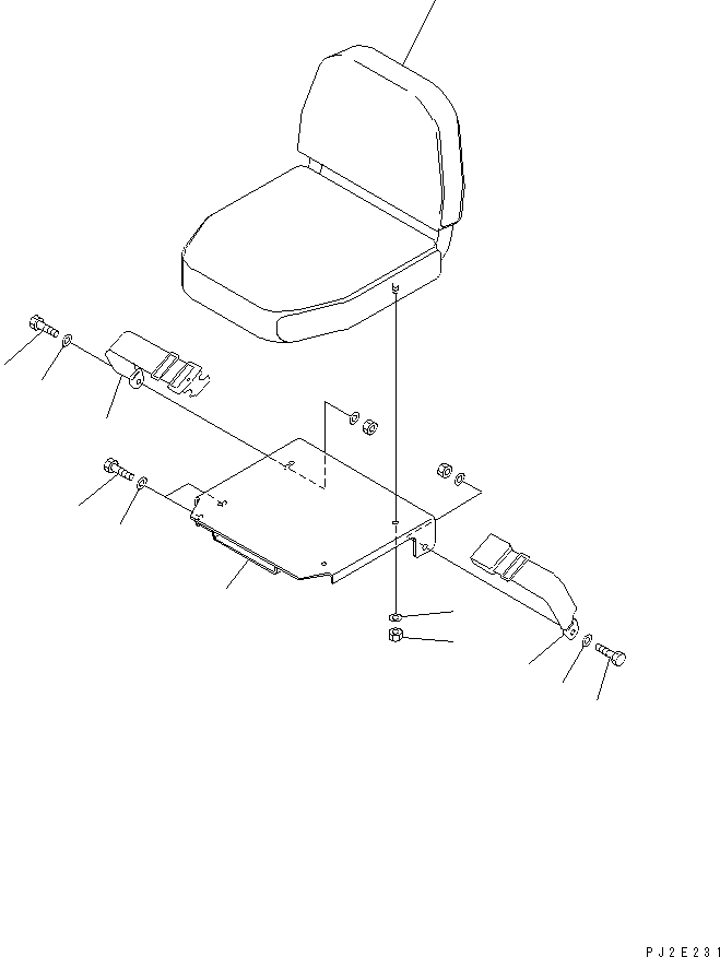 SEAT ASS'Y,AUXILIARY 23B-57-31400 KOMATSU