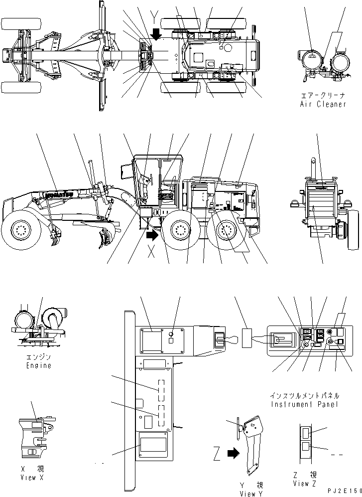 PLATE¤ SAFETY,VOLTAGE HAZARD 09801-E0880 KOMATSU