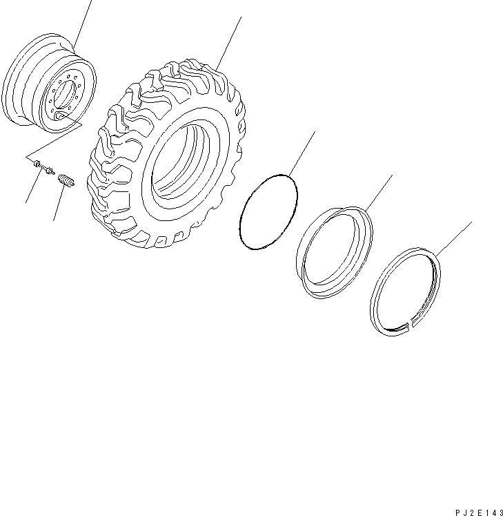 WHEEL ASS'Y,FRONT¤ L.H. 23B-30-34100 KOMATSU