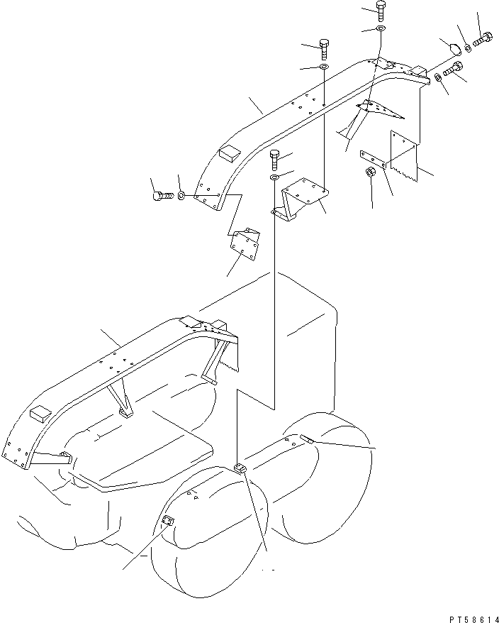 BRACKET,FRONT R.H. 234-25-61390 KOMATSU