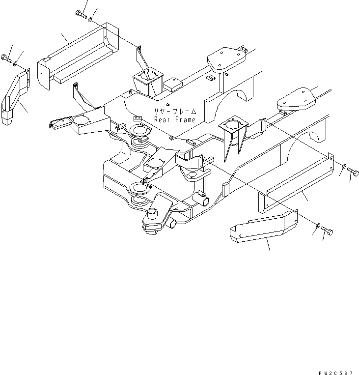 Крышка правая 234-54-53940 KOMATSU