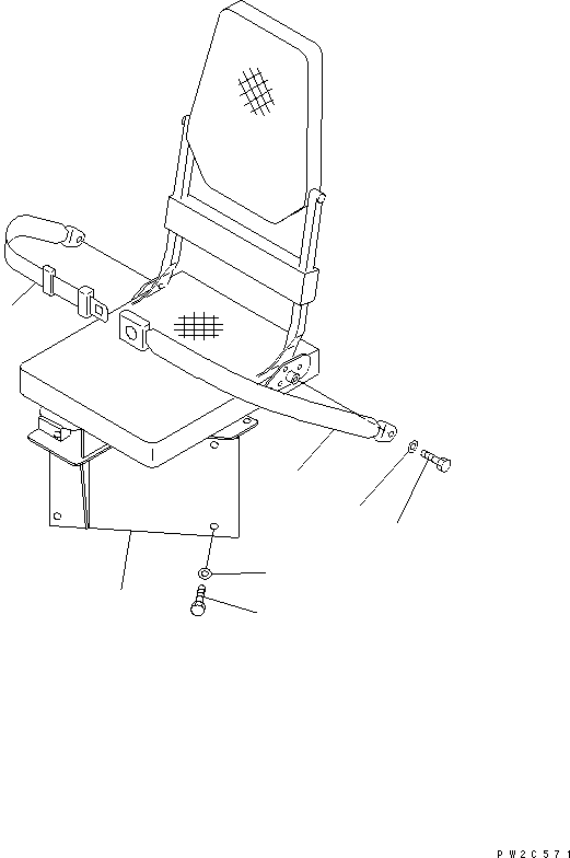 AUXILIARY SEAT 234-57-52230 KOMATSU