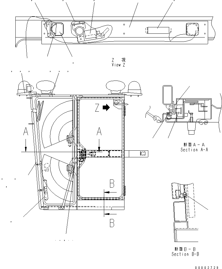 HANDLE,R.H. 23F-950-3811 KOMATSU