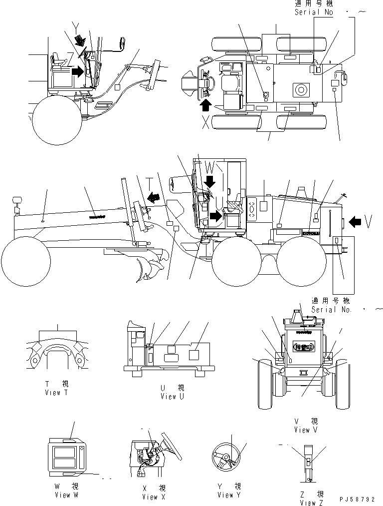 PLATE,DATA 234-53-31325 KOMATSU