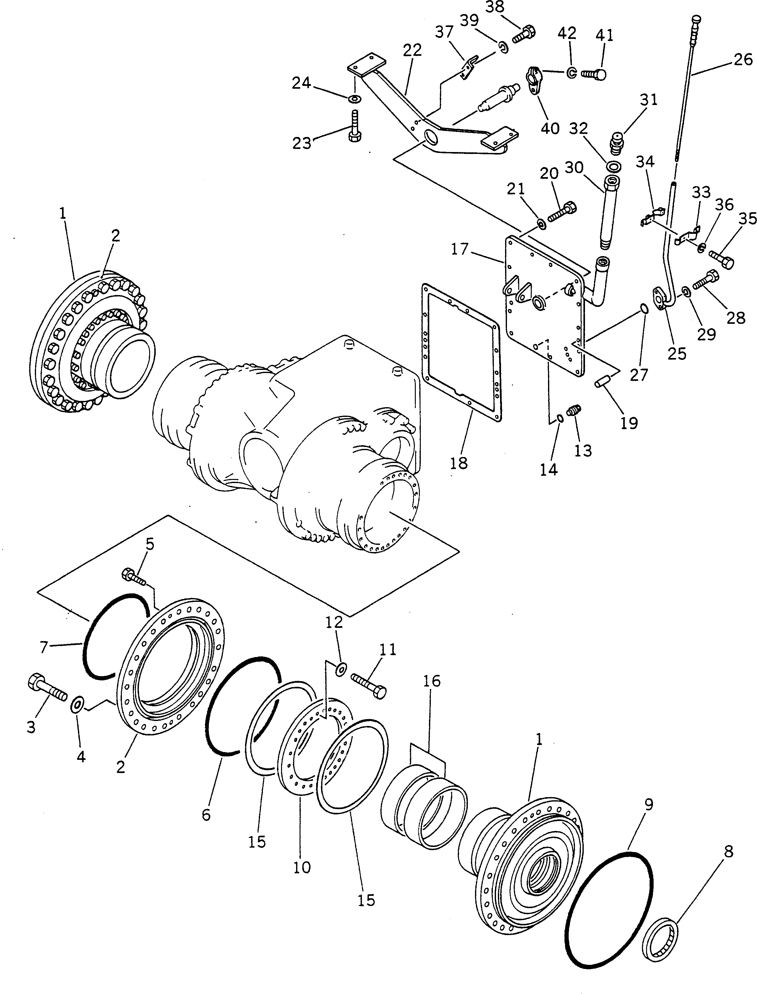 Бортовой редуктор в сборе (234-22-00100) KOMATSU