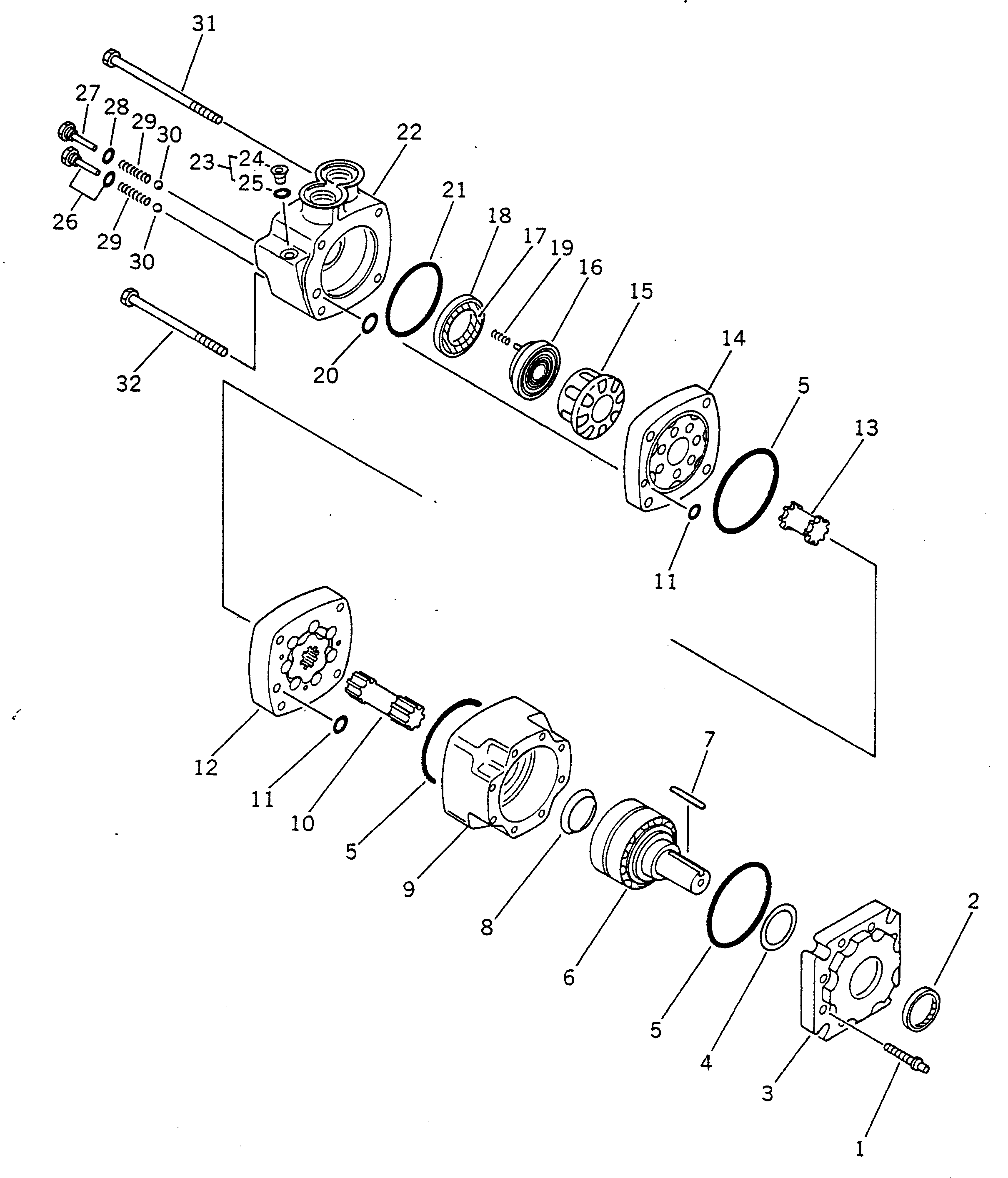 Уплотнительное кольцо (комплект) 232-62-11620 KOMATSU