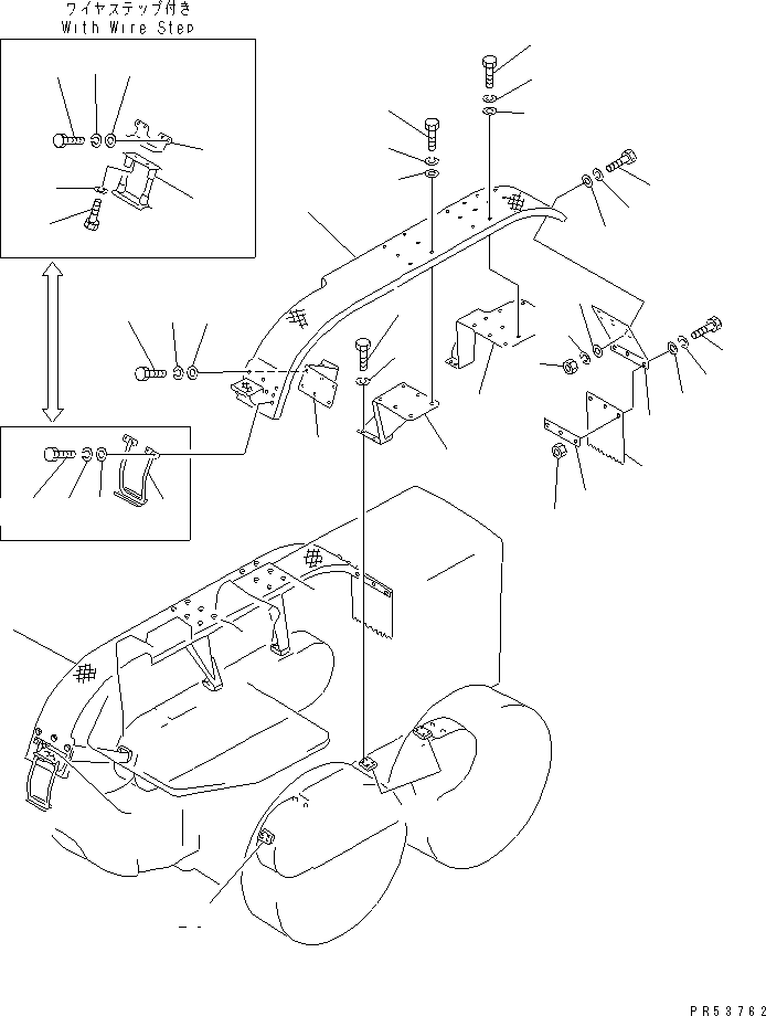 FENDER,R.H. (WITH WIRE STEP) 234-25-31990 KOMATSU