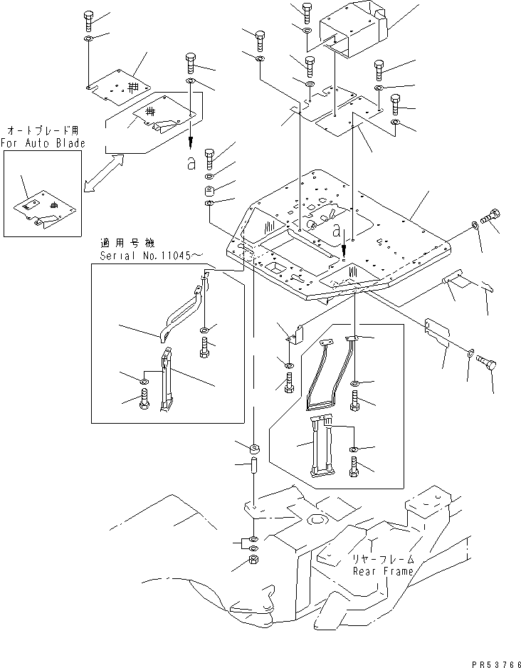 FLOOR,R.H. (FOR DECELERATOR) 234-54-31291 KOMATSU