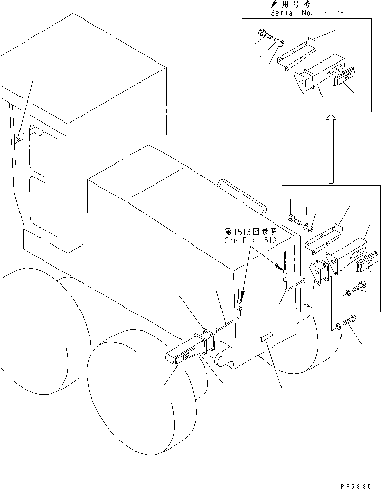 Кронштейн правый 234-806-9670 KOMATSU