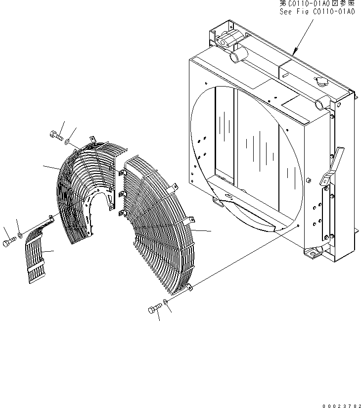GUARD,FAN¤ R.H. 23C-03-51322 KOMATSU