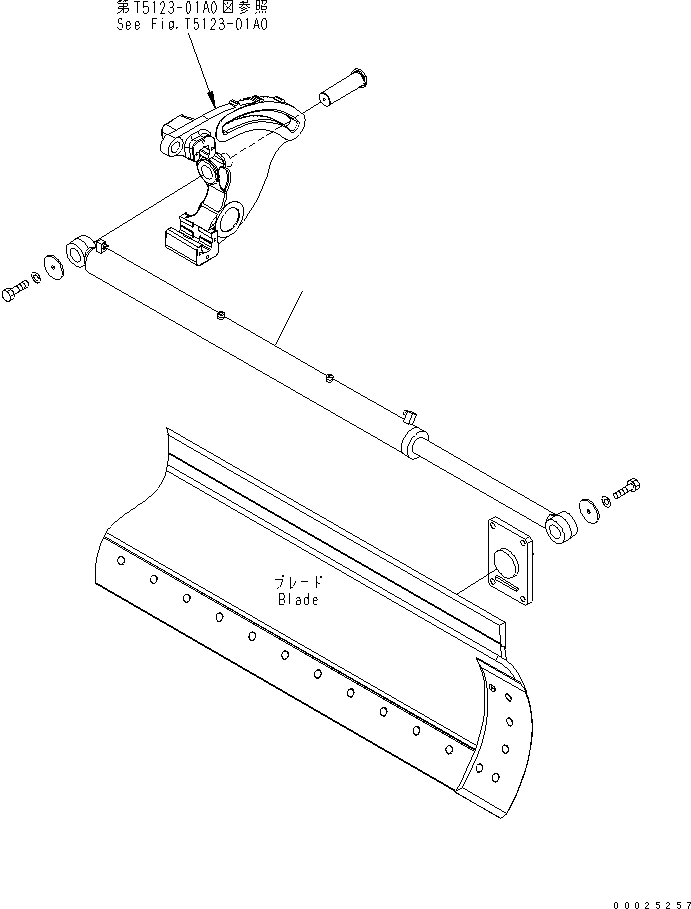 CYLINDER ASS'Y,BLADE SHIFT (707-00-0Y250) KOMATSU