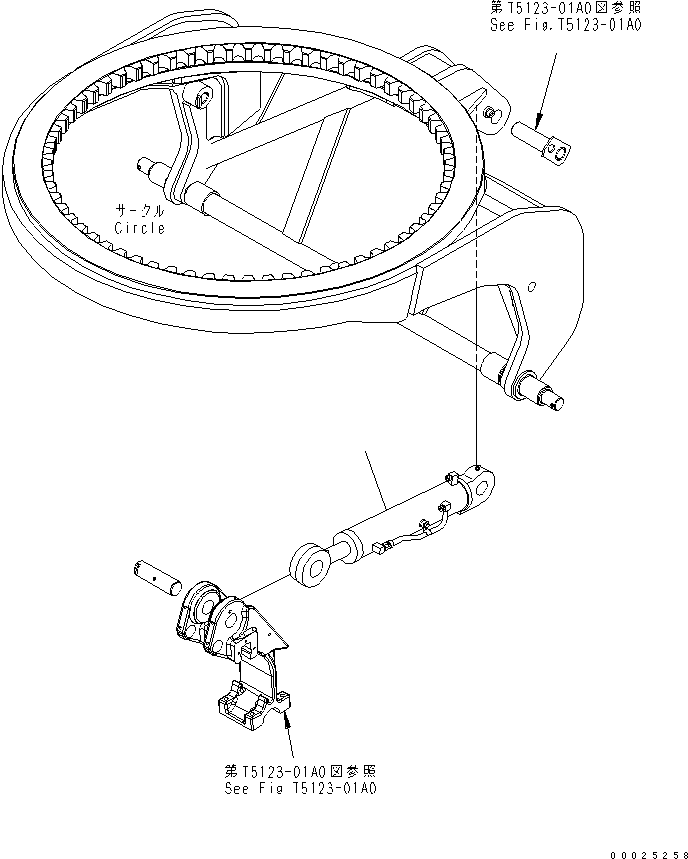 CYLINDER GROUP,POWER TILT (707-00-XY220) KOMATSU