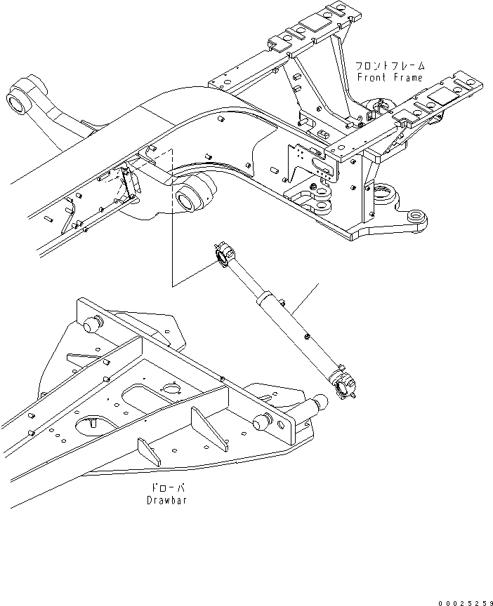 CYLINDER GROUP,DRAWBAR SHIFT (707-00-0Y270) KOMATSU