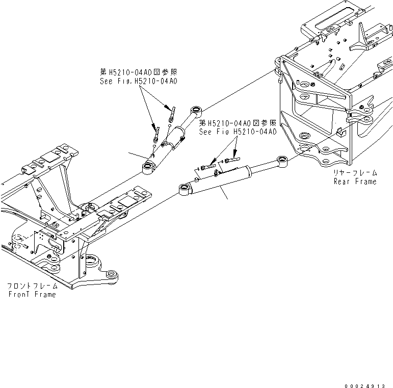 CYLINDER GROUP,ARTICULATE¤ R.H. (707-00-XY280) KOMATSU