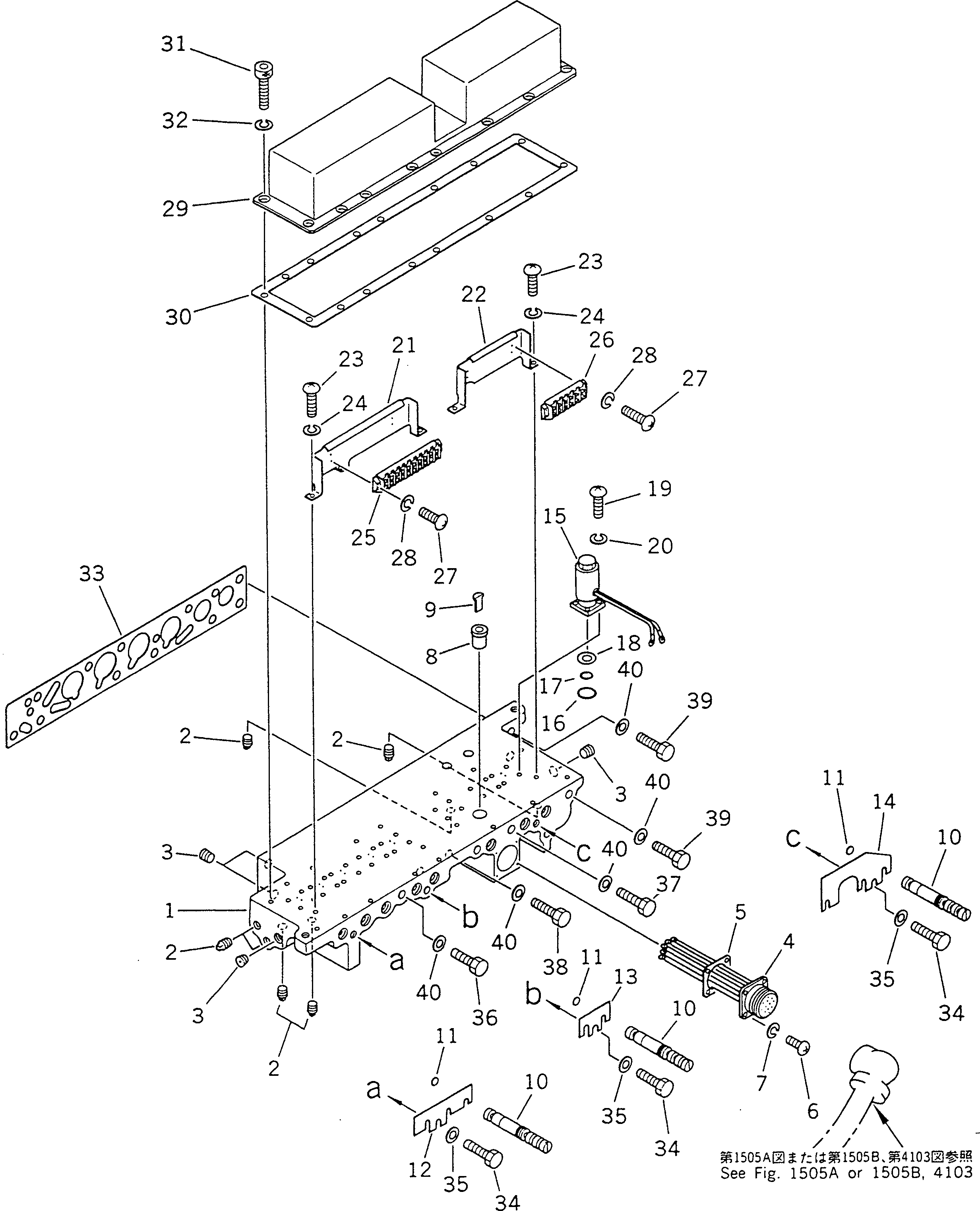 SOLENOID VALVE A.,(B) 235-15-00801 KOMATSU