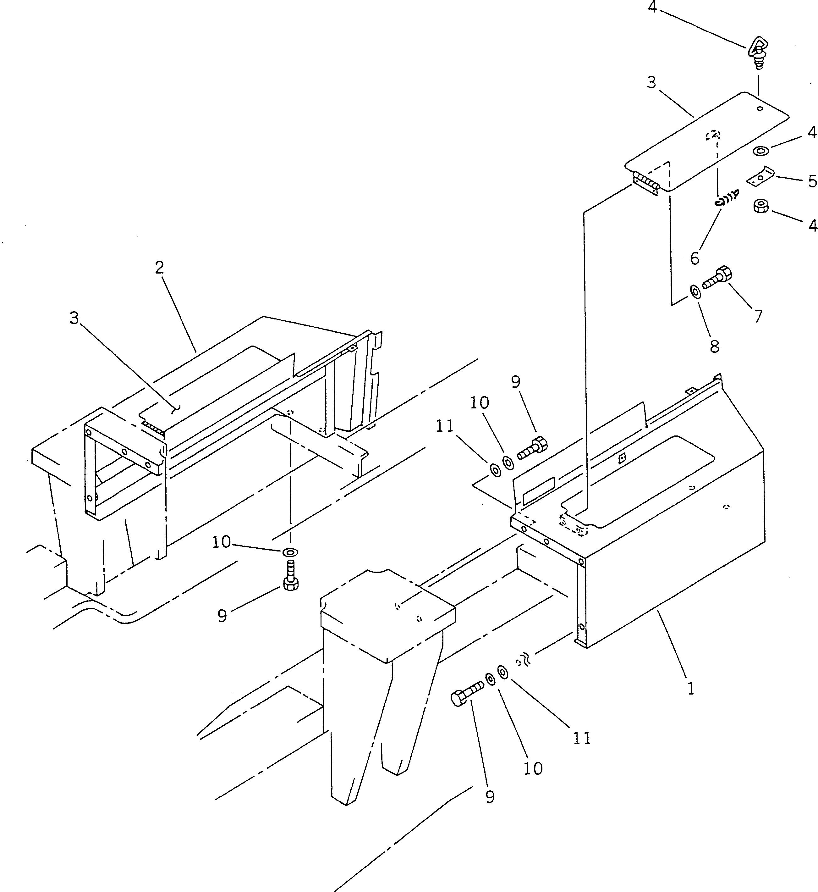 Крышка правая 235-54-21880 KOMATSU