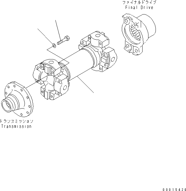 SHAFT ASS'Y,PROPELLER 23F-20-11100 KOMATSU