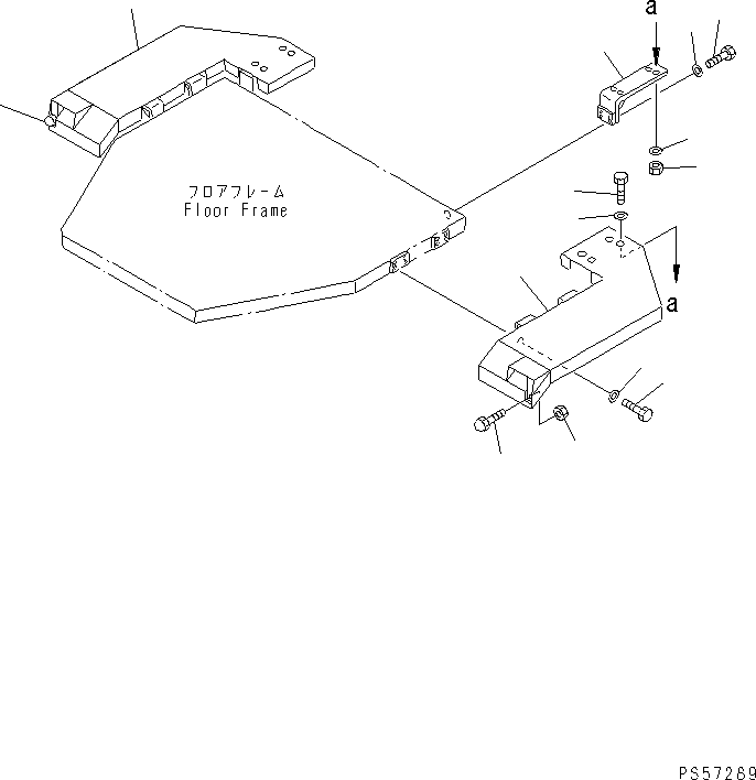 Кронштейн правый 23F-54-11222 KOMATSU