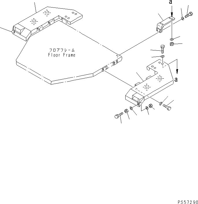 Кронштейн правый 23F-54-11223 KOMATSU