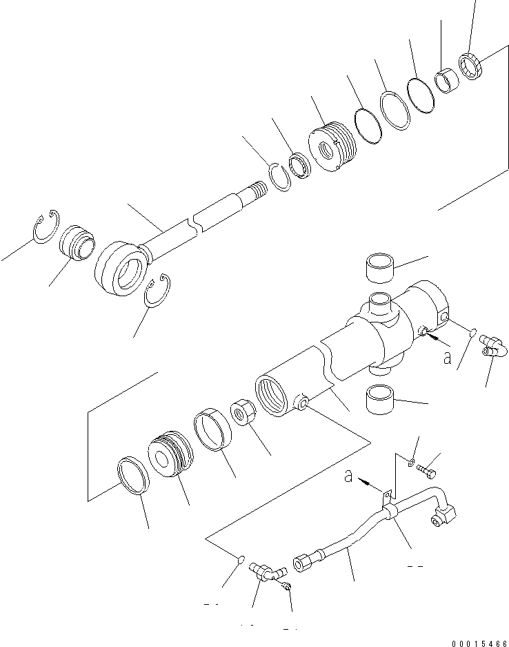 CYLINDER ASS'Y,POWER TILT 23F-63-01020 KOMATSU