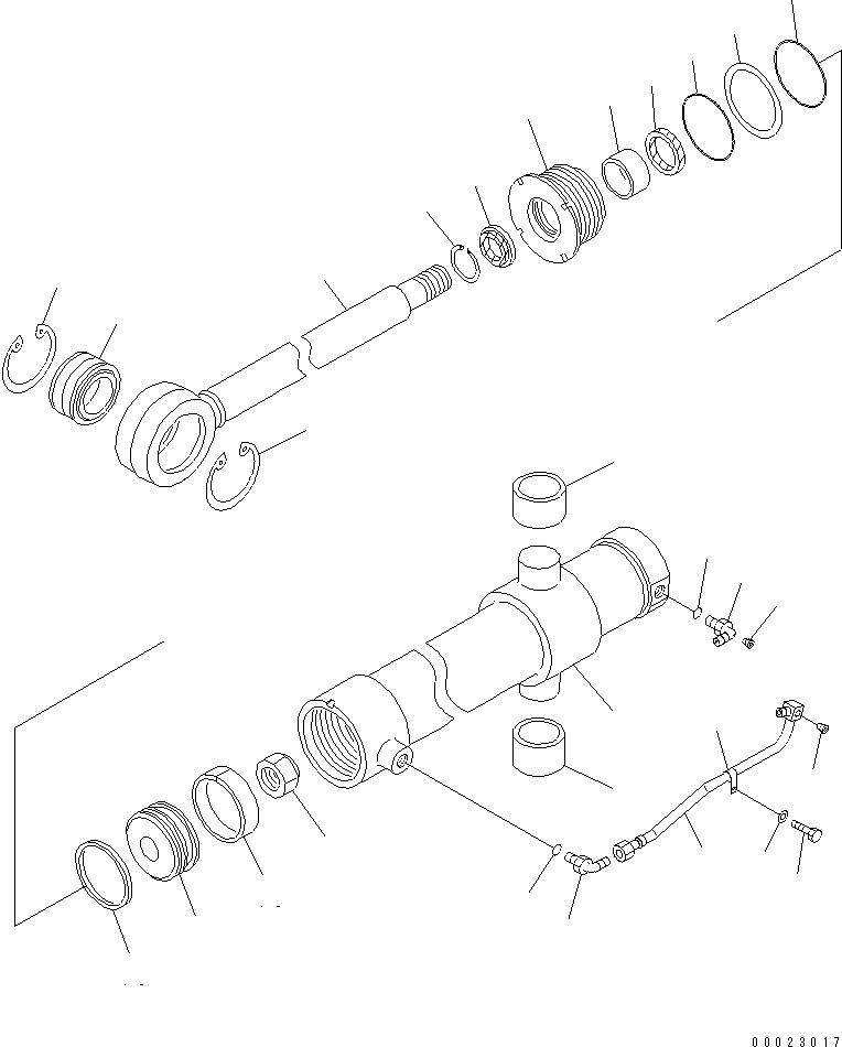 CYLINDER ASS'Y,POWER TILT 707-02-X7270 KOMATSU