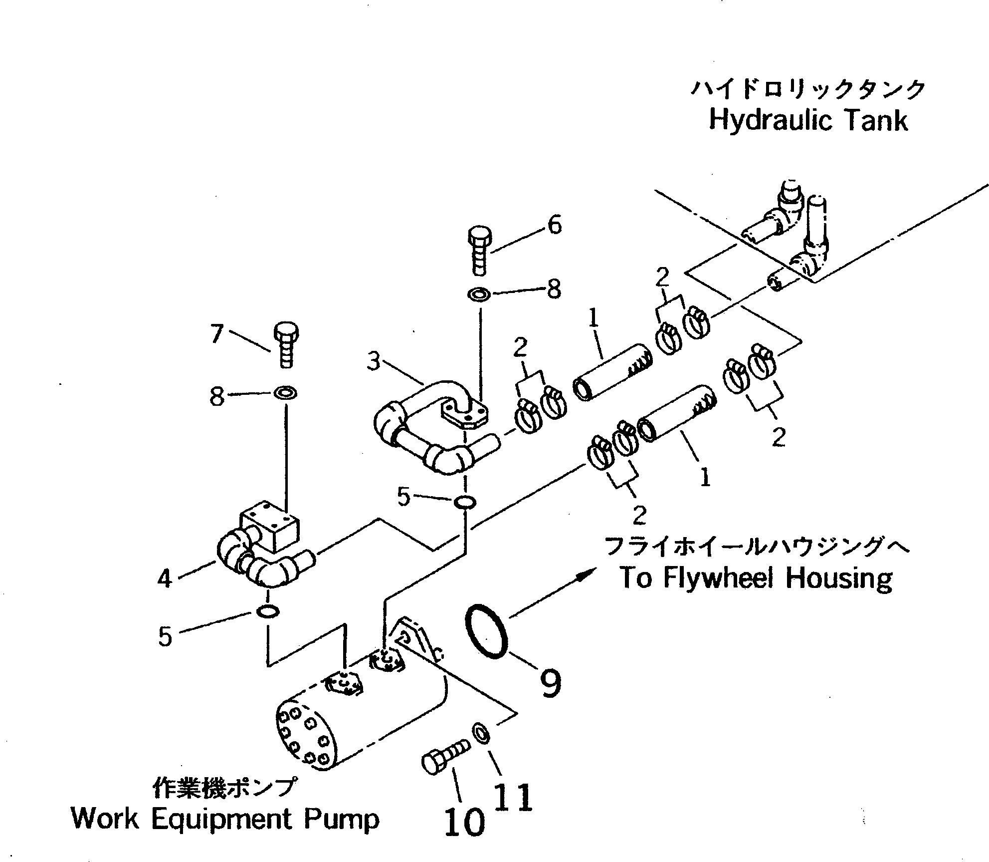 Трубка 23F-60-16211 KOMATSU