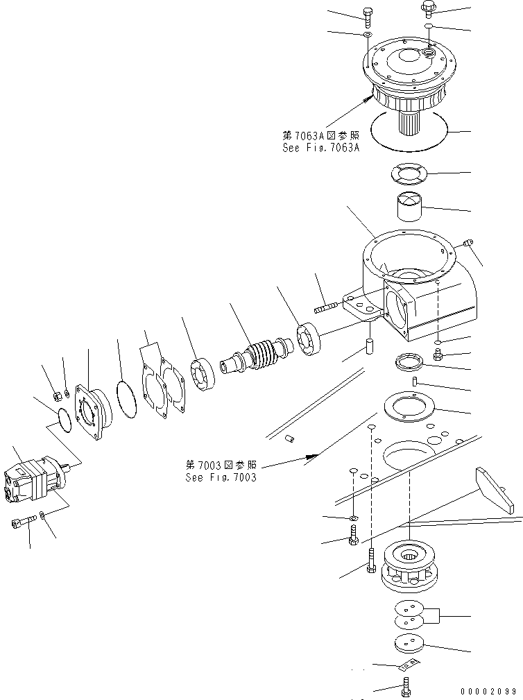 MOTOR ASS'Y,CIRCLE REVOLUTION 23F-62-11200 KOMATSU
