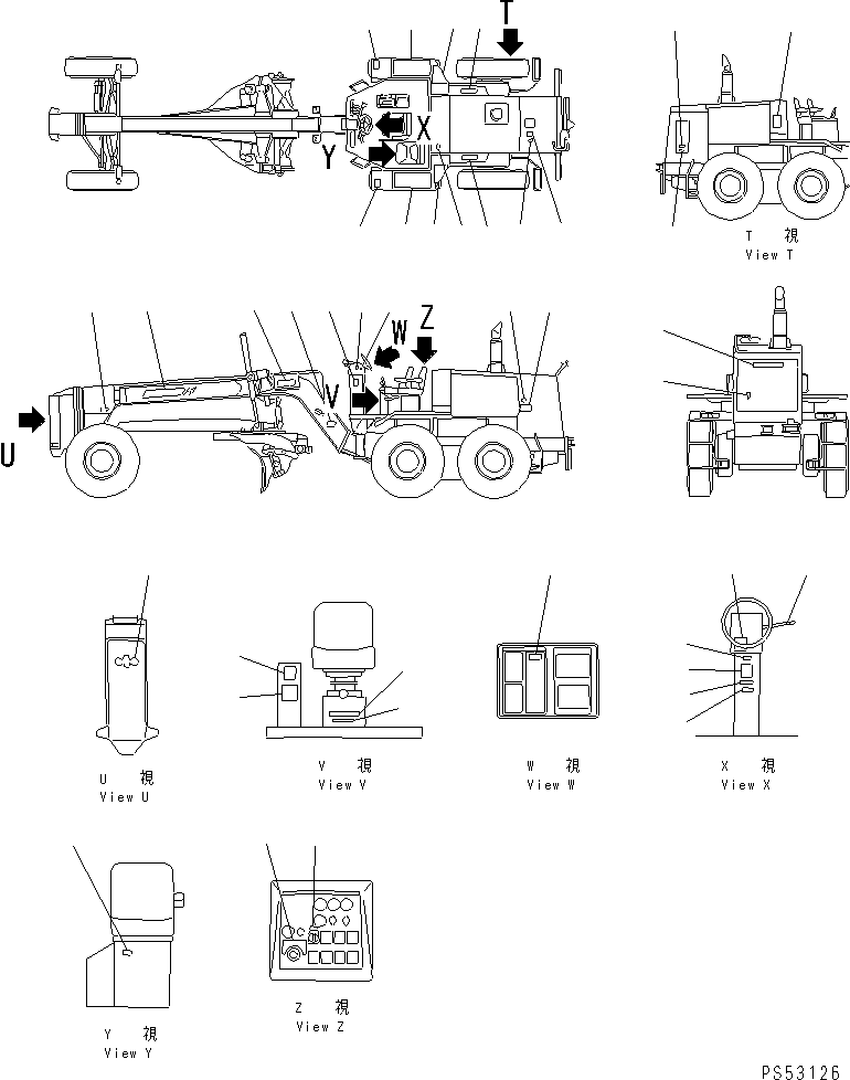 Табличка безопасности 23F-53-11160 KOMATSU
