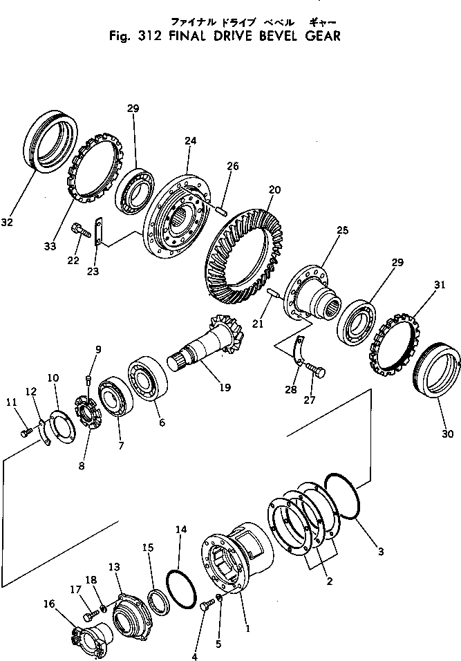 Бортовой редуктор в сборе (262-22-10000) KOMATSU