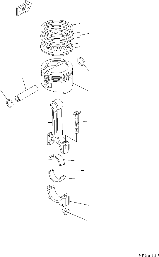 CRANK PIN METAL A.,(BROWN) HD13216333003 KOMATSU