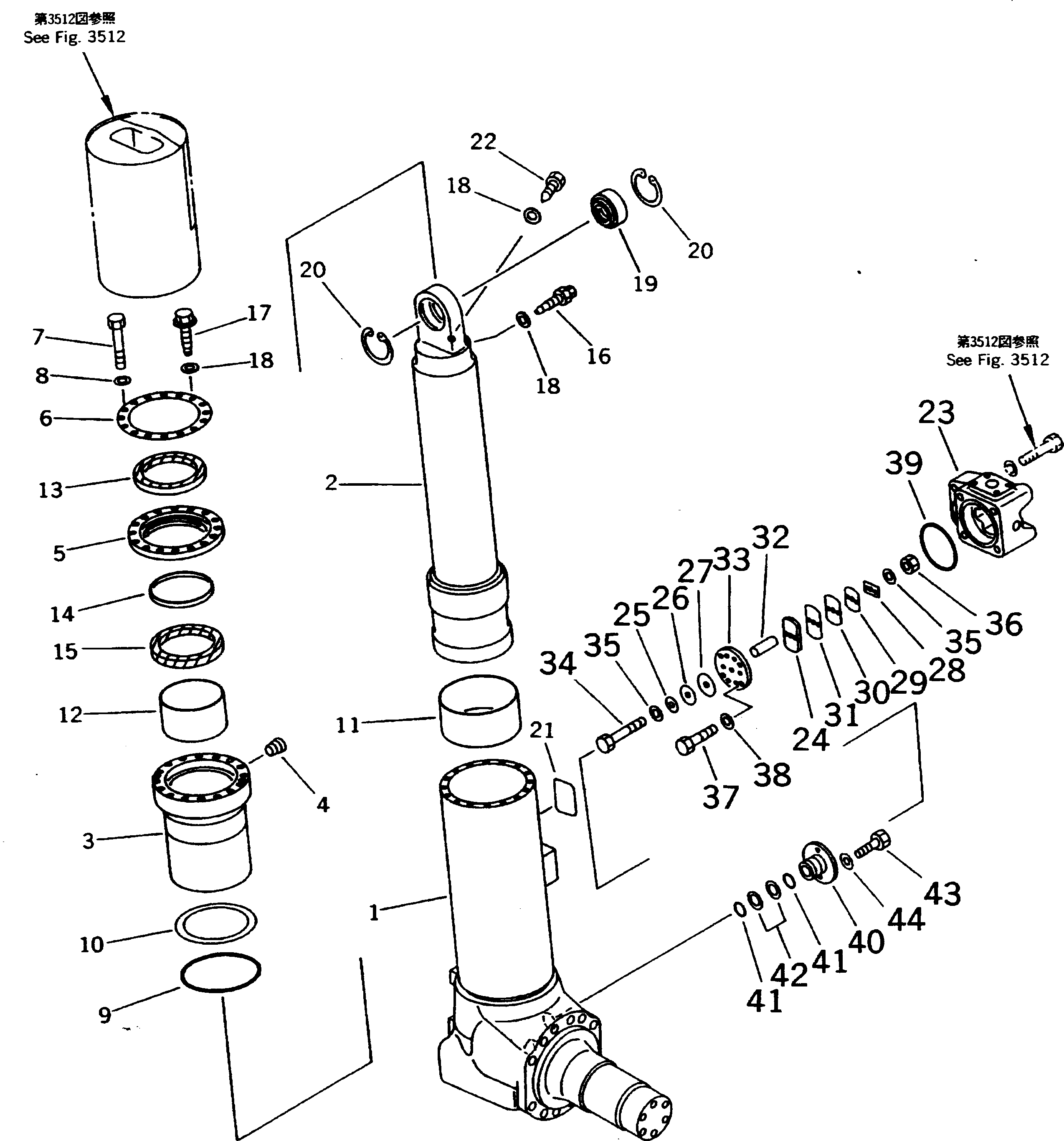 .FRONT SUSPENSION A. 566-50-73004 KOMATSU