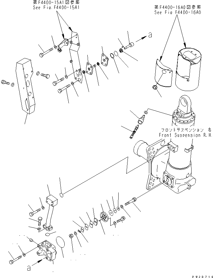 CYLINDER ASS'Y,AUTO SUSPENSION 569-50-83001 KOMATSU