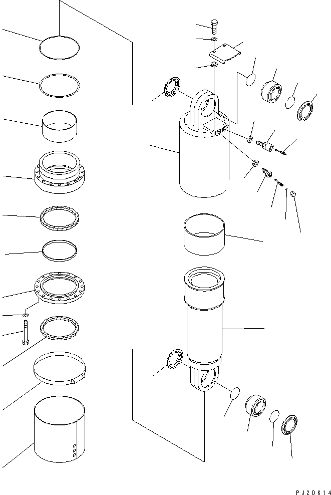 CYLINDER ASS'Y,REAR SUSPENSION 569-50-84000 KOMATSU