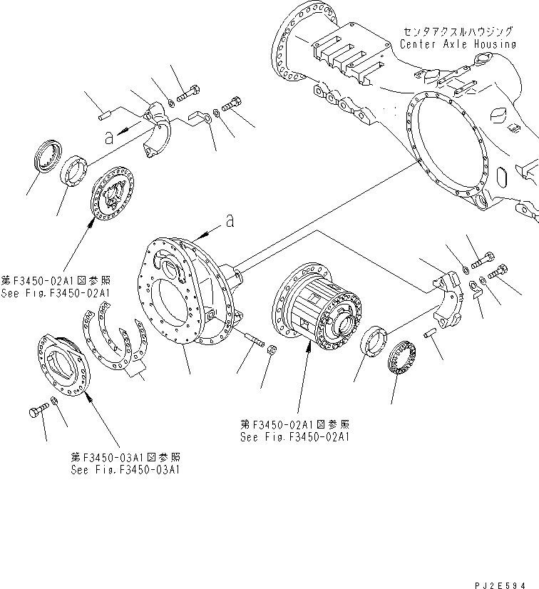 AXLE ASS'Y,CENTER (L.S.D.) 56B-23-10050 KOMATSU