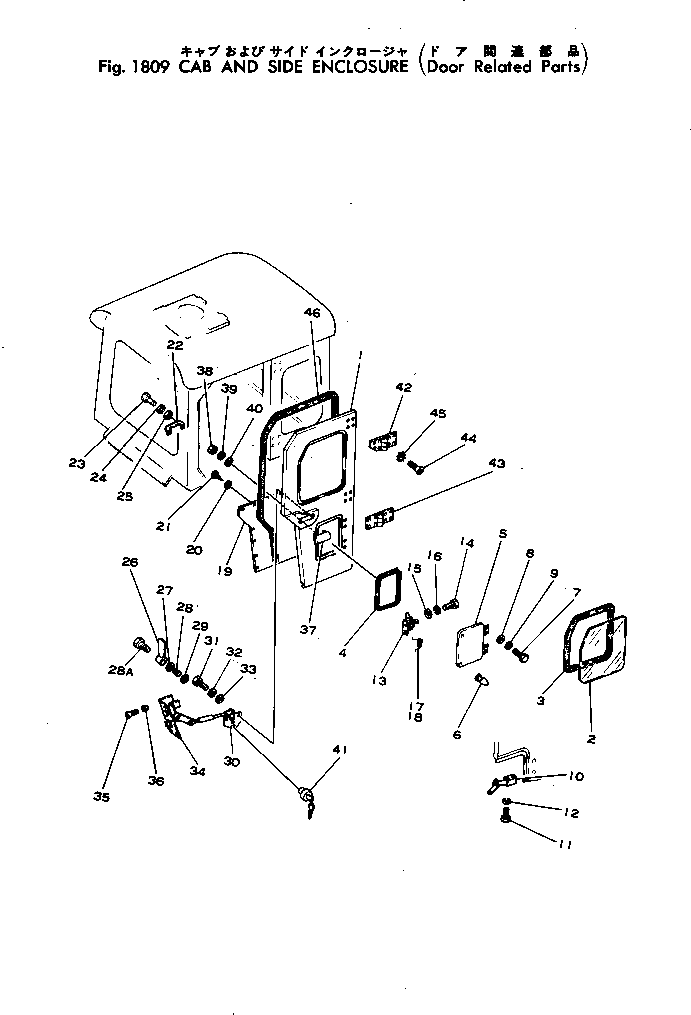 DOOR ASS'Y,L.H. 381-972380-4 KOMATSU