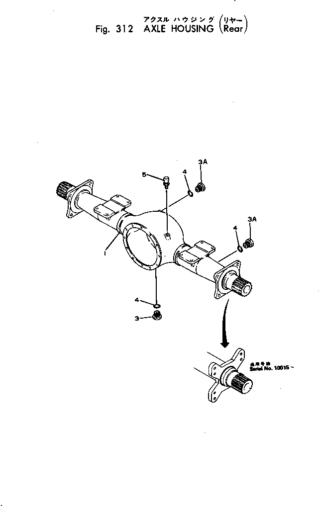 REAR AXLE ASS'Y 381-987315-1 KOMATSU