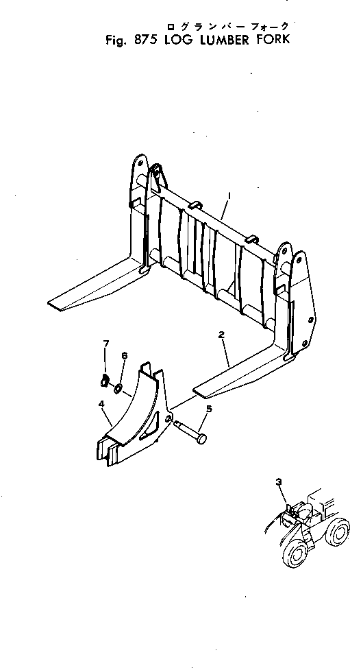 LUMBER FORK 381-988702-1 KOMATSU