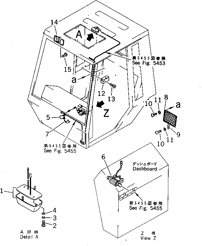 ROOM LAMP ASS'Y 273-950-9100 KOMATSU
